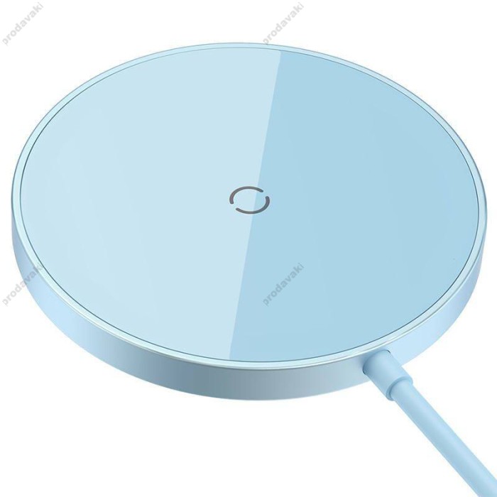 Бездротова зарядка Baseus Simple Mini 3 Magnetic Wireless Charger 15W Blue CCJJ040303
