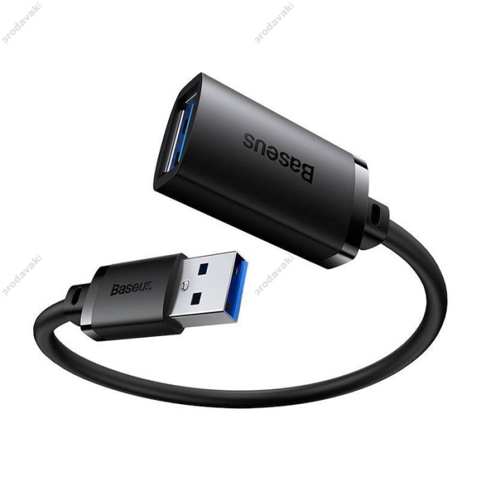 USB Подовжувач Baseus AirJoy Series USB3.0 Extension Cable 2m Cluster Black B00631103111-03
