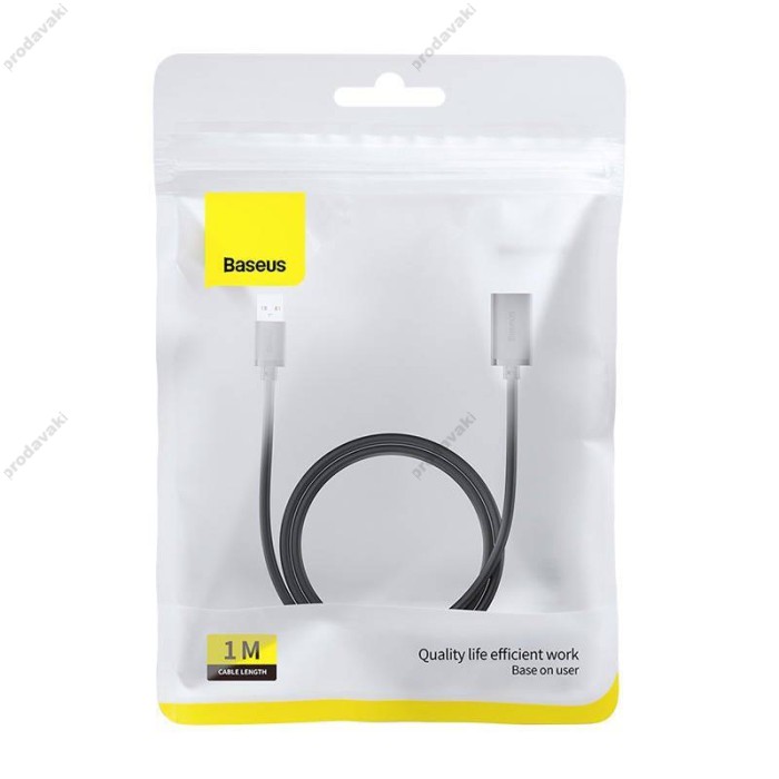 USB Подовжувач Baseus AirJoy Series USB3.0 Extension Cable 1m Cluster Black B00631103111-00