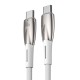 Кабель Baseus Glimmer Series Fast Charging Data Cable Type-C to Type-C 100W 5A 2m White CADH000802
