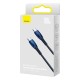 Кабель Baseus Glimmer Series Fast Charging Data Cable Type-C to Type-C 100W 5A 1m Blue CADH000703