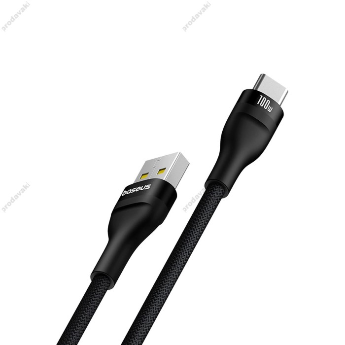 Кабель Baseus Flash 2 Charging Cable USB to Type-C 100W 5A 1m Cluster Black P10311804111-00