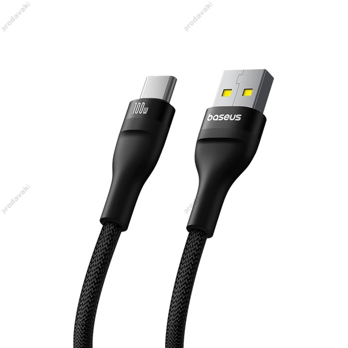Кабель Baseus Flash 2 Charging Cable USB to Type-C 100W 5A 1m Cluster Black P10311804111-00