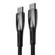 Кабель Baseus Glimmer Series Fast Charging Data Cable Type-C to Type-C 100W 5A 1m Black CADH000701