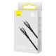 Кабель Baseus Glimmer Series Fast Charging Data Cable Type-C to Type-C 100W 5A 1m Black CADH000701