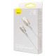 USB кабель Baseus Glimmer Series Fast Charging Data Cable USB to iP Ligtning 2.4A 1m White CADH000202