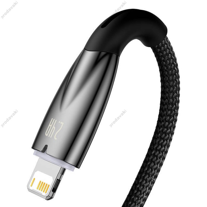 USB кабель Baseus Glimmer Series Fast Charging Data Cable USB to iP Ligtning 2.4A 2m Black CADH000301