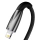 USB кабель Baseus Glimmer Series Fast Charging Data Cable USB to iP Ligtning 2.4A 2m Black CADH000301