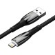 USB кабель Baseus Glimmer Series Fast Charging Data Cable USB to iP Ligtning 2.4A 2m Black CADH000301