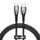 Кабель Baseus Glimmer Series Fast Charging Data Cable USB to Type-C 100W 6A 1m Black CADH000401