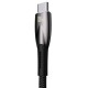 Кабель Baseus Glimmer Series Fast Charging Data Cable USB to Type-C 100W 6A 1m Black CADH000401