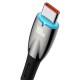 Кабель Baseus Glimmer Series Fast Charging Data Cable USB to Type-C 100W 6A 1m Black CADH000401