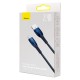 USB кабель Baseus Glimmer Series Fast Charging Data Cable USB to iP Ligtning 2.4A 2m Blue CADH000303