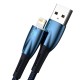 USB кабель Baseus Glimmer Series Fast Charging Data Cable USB to iP Ligtning 2.4A 2m Blue CADH000303