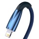 USB кабель Baseus Glimmer Series Fast Charging Data Cable USB to iP Ligtning 2.4A 2m Blue CADH000303