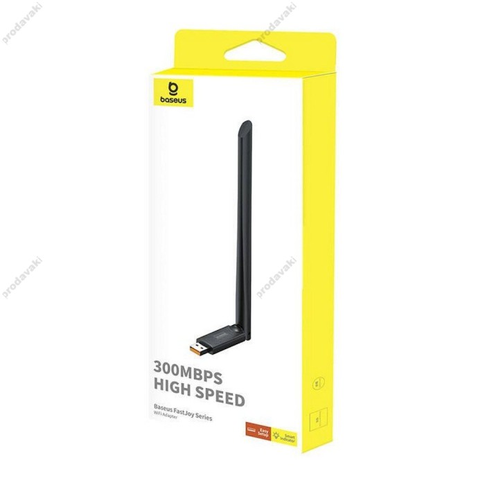 Бездротовий WiFi Адаптер Baseus FastJoy Series 300Mbps Cluster Black (B01317600111-01)