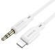 Аудіокабель AUX-кабель аудіоадаптер Borofone BL18 Lightning to 3.5mm White