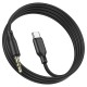 Аудіокабель AUX-кабель аудіоадаптер Borofone BL18 Type-C to 3.5mm Black