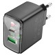 Мережевий зарядний пристрій Hoco CS42A Smart charger 30W Black