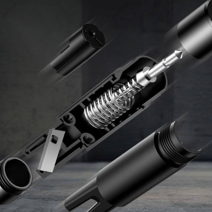 Автомобільний молоток - ніж для ремнів безпеки Baseus Sharp Tool Safety Hammer Dark grey CRSFH-0G