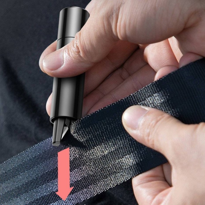 Автомобільний молоток - ніж для ремнів безпеки Baseus Sharp Tool Safety Hammer Dark grey CRSFH-0G