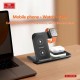 Бездротова зарядка Earldom ET-WC50 Wireless Charger 3 in 1 Black