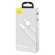 USB кабель Baseus Simple Wisdom Data Cable Kit USB to Micro 2.1A (2PCS/Set) 1.5m White TZCAMZJ-02