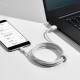USB кабель Baseus Simple Wisdom Data Cable Kit USB to Micro 2.1A (2PCS/Set) 1.5m White TZCAMZJ-02