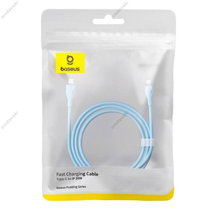PD Кабель Baseus Pudding Series Fast Charging Cable Type-C to Lightning 20W 1.2m Blue P10355701311-00