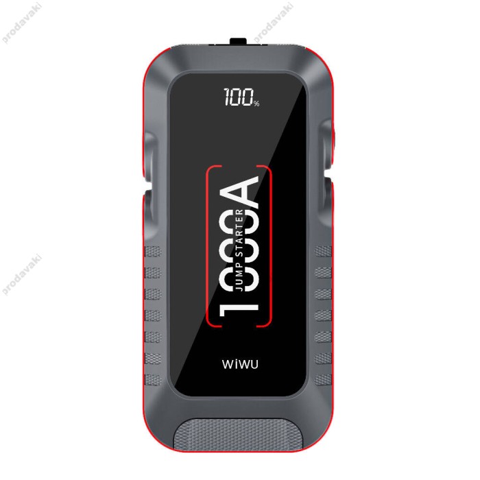 Пусковий зарядний пристрій бустер Wiwu Wi-JS001 Car Battery Emergency Booster піковий 1000A 10000 mAh Black