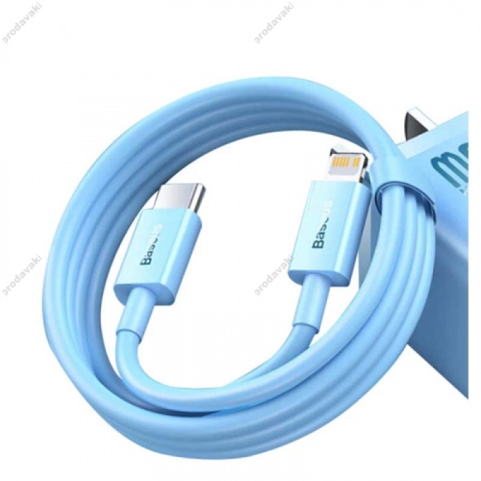 PD кабель Baseus Superior Series Fast Charging Data Cable Type-C to iP Lightning PD 20W 1m Blue CAYS001903