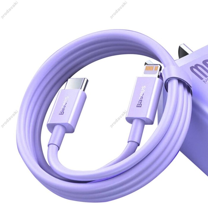 PD кабель Baseus Superior Series Fast Charging Data Cable Type-C to iP Lightning PD 20W 1m Purple CAYS001505