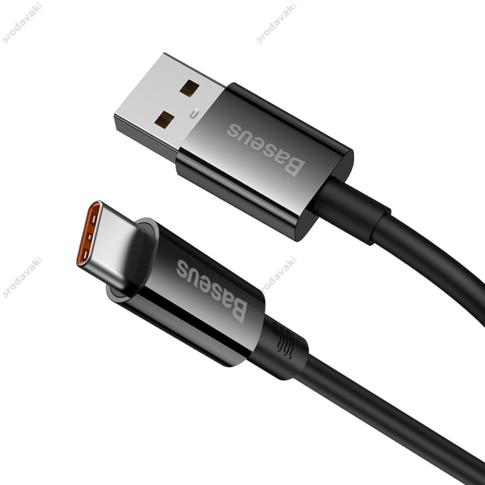 Кабель Baseus Superior Series Charging Data Cable USB to Type-C 100W 6A 1.5m Black P10320102114-01