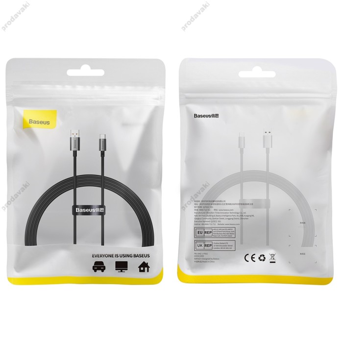 Кабель Baseus Superior Series Charging Data Cable USB to Type-C 100W 6A 1.5m Black P10320102114-01