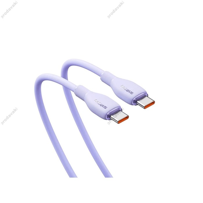 Кабель Baseus Pudding Series Fast Charging Cable Type-C to Type-C 100W 5A 1.2m Purple P10355702511-00