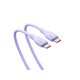 Кабель Baseus Pudding Series Fast Charging Cable Type-C to Type-C 100W 5A 1.2m Purple P10355702511-00