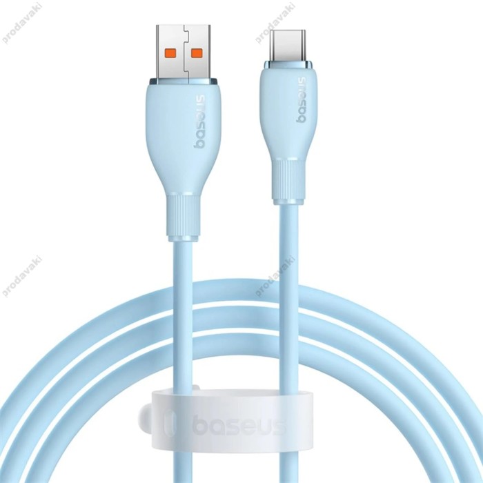Кабель Baseus Pudding Series Fast Charging Cable USB to Type-C 100W 6A 1.2m Blue P10355703311-00