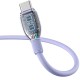 Кабель Baseus Pudding Series Fast Charging Cable Type-C to Type-C 100W 5A 1.2m Purple P10355702511-00