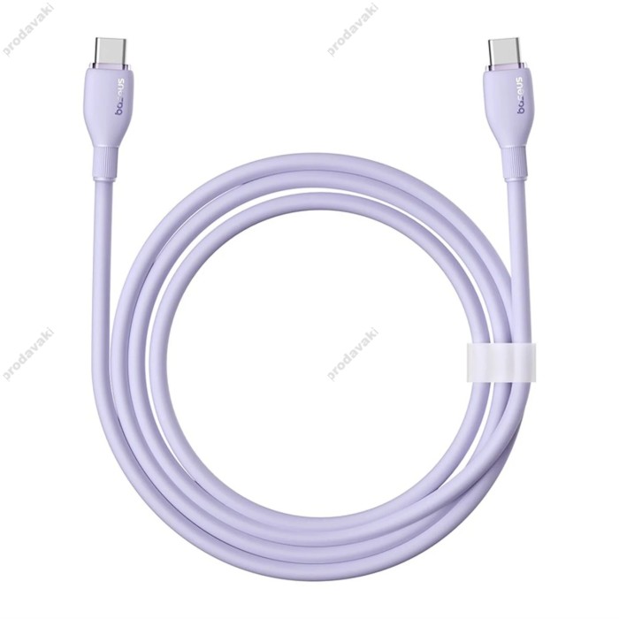 Кабель Baseus Pudding Series Fast Charging Cable Type-C to Type-C 100W 5A 1.2m Purple P10355702511-00
