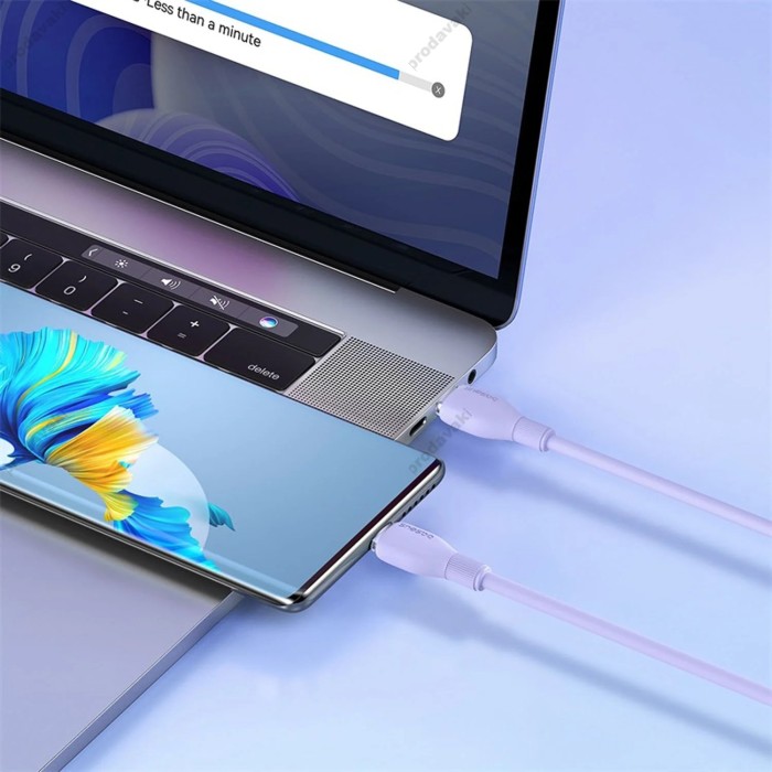 Кабель Baseus Pudding Series Fast Charging Cable Type-C to Type-C 100W 5A 1.2m Purple P10355702511-00