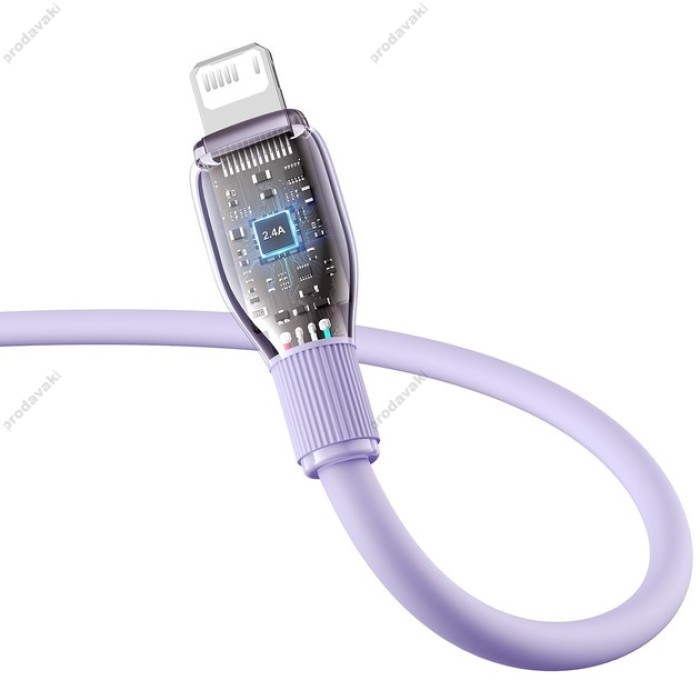 Кабель USB Baseus Pudding Series Fast Charging Cable USB to Lightning Iphone 2.4A 2m Nebula Purple P10355700511-01