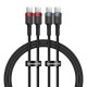 Кабель Baseus Cafule flash Charging Data Cable Type-C to Type-C 2шт 100W 2m Black-Red Black-Grey P10318306003-01