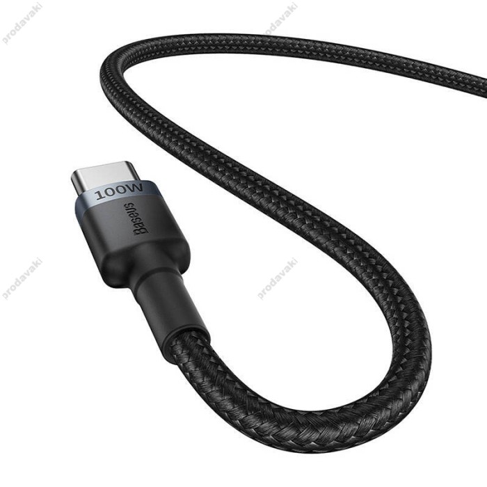 Кабель Baseus Cafule flash Charging Data Cable Type-C to Type-C 2шт 100W 2m Black-Red Black-Grey P10318306003-01