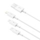 USB Кабель Baseus Superior Series Fast Charging Data Cable USB to M+L+C 3.5A 0.5m White P10320105221-01