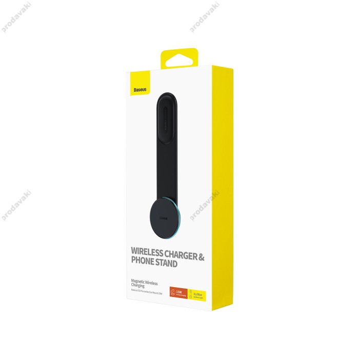 Автомобільний тримач із бездротовою зарядкою Baseus C02 Pro Series Magnetic Wireless Charging Black C40156000111-00