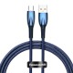 Кабель Baseus Glimmer Series Fast Charging Data Cable USB to Type-C 100W 5A 2m Blue CADH000503
