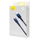 Кабель Baseus Glimmer Series Fast Charging Data Cable USB to Type-C 100W 5A 2m Blue CADH000503