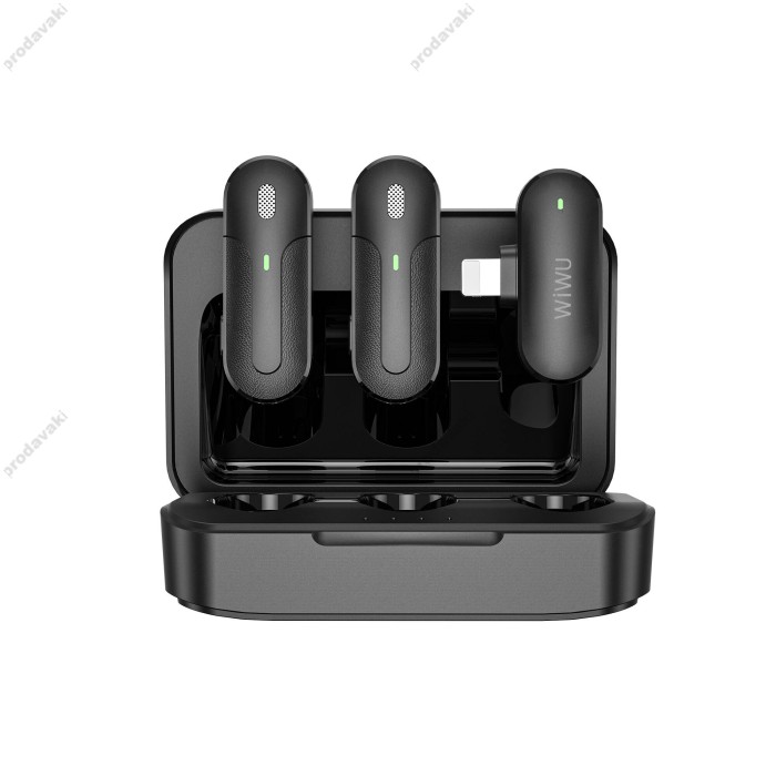 Бездротовий мікрофон для телефону Wiwu Wi-WM002 Lightning з кейсом заряджання