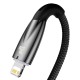 PD кабель Baseus Glimmer Series Fast Charging Data Cable Type-C to iP Lightning 20W 1m Black CADH000001