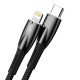PD кабель Baseus Glimmer Series Fast Charging Data Cable Type-C to iP Lightning 20W 1m Black CADH000001